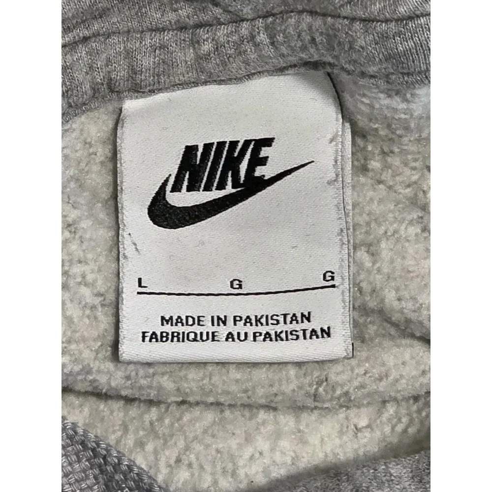 Nike Sportswear Club Fleece Hoodie Gray‎ Pullover Logo Mens Size Large